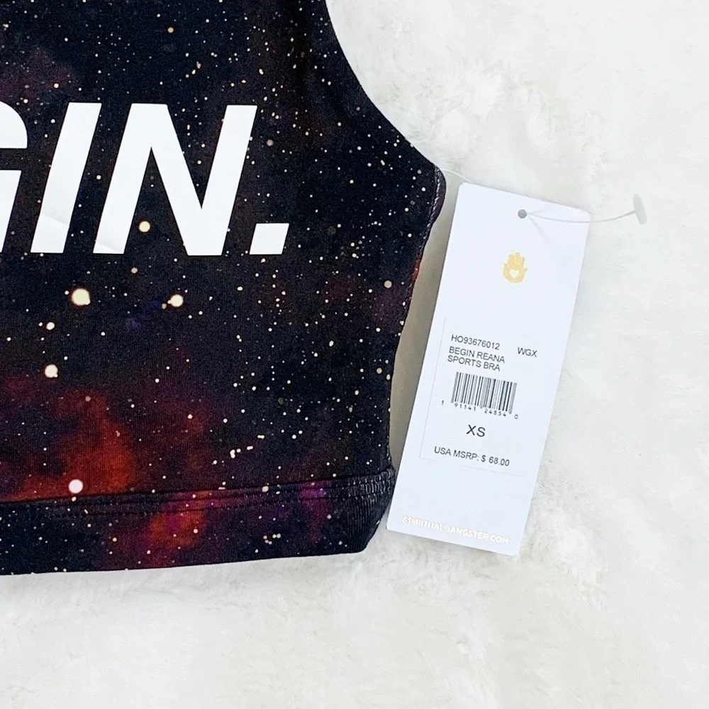 NWT Spiritual Gangster Begin Galaxy Sports Bra XS